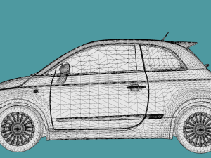 Fiat 500 2012 3D Model