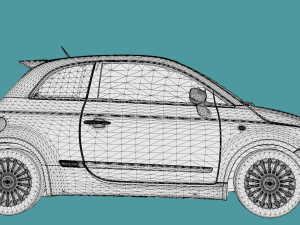 Fiat 500 2012 3D Model