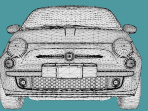 Fiat 500 2012 3D Model