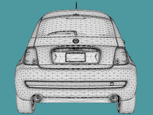 Fiat 500 2012 3D Model