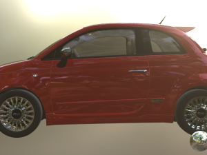 Fiat 500 2012 3D Model