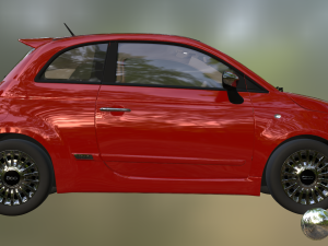 Fiat 500 2012 3D Model