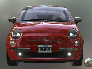 Fiat 500 2012 3D Model