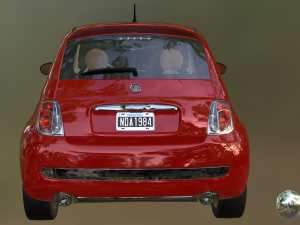 Fiat 500 2012 3D Model