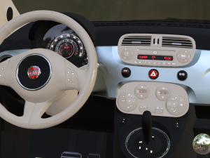 Fiat 500 2012 3D Model