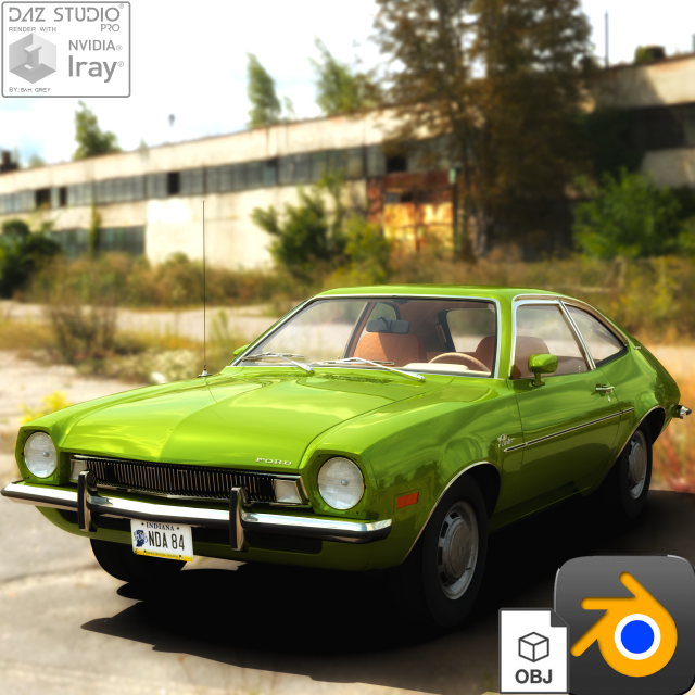 Pinto 1973 3D Model .c4d .max .obj .3ds .fbx .stl .blend