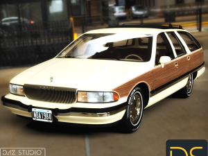 Buick Roadmaster Estate Wagon 1991 for DAZ Studio Modello 3D