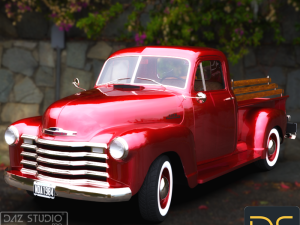Chevy Pickup style 1951 for Daz Studio Modello 3D
