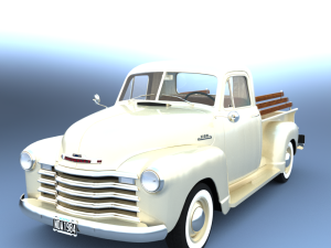 Chevy Pickup style 1951 for Daz Studio Modelo 3D
