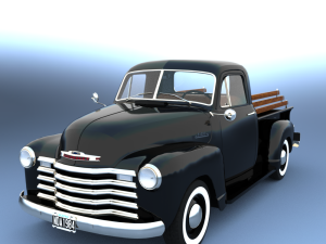 Chevy Pickup style 1951 for Daz Studio Modelo 3D
