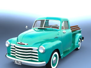 Chevy Pickup style 1951 for Daz Studio Modelo 3D