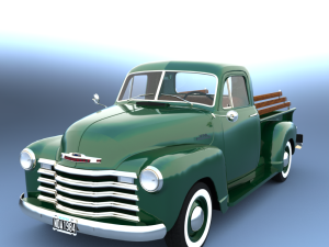 Chevy Pickup style 1951 for Daz Studio Modelo 3D