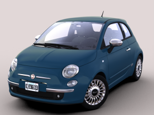 Fiat 500 2012 for Daz Studio Modelo 3D
