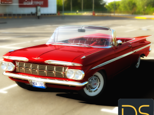 Chevrolet Impala Convertible 1959 for DAZ Studio 3D Model