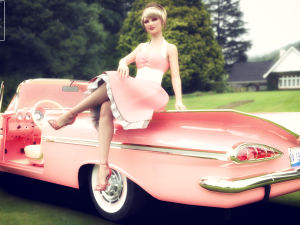 Chevrolet Impala Convertible 1959 for DAZ Studio 3D Модель
