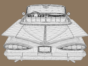 Chevrolet Impala Convertible 1959 for DAZ Studio 3D Модель