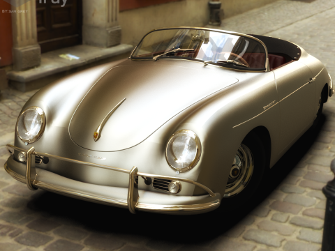 Porsche 356A Speedster 1957 3D Model