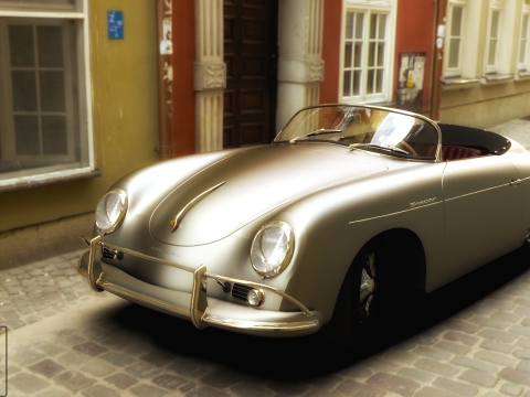 Porsche 356A Speedster 1957 3D Model