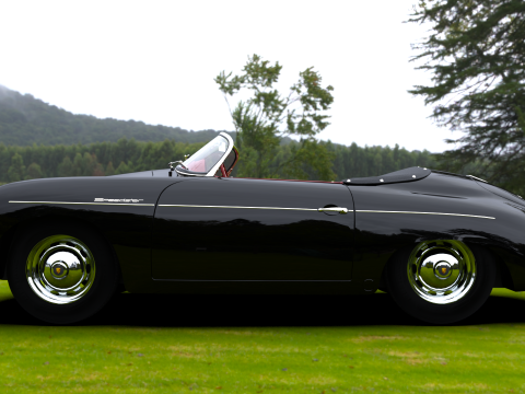 Porsche 356A Speedster 1957 3D Model