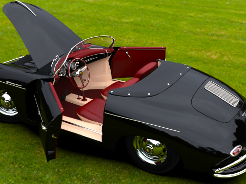Porsche 356A Speedster 1957 3D Model