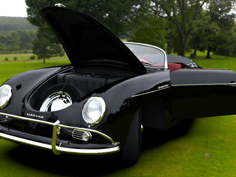 Porsche 356A Speedster 1957 3D Model