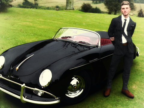 Porsche 356A Speedster 1957 3D Model