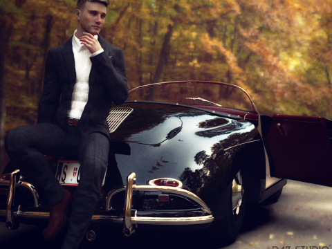 Porsche 356A Speedster 1957 3D Model