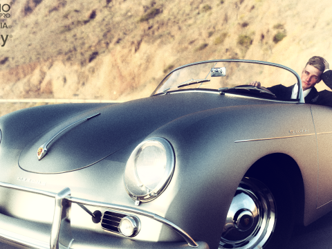 Porsche 356A Speedster 1957 3D Model