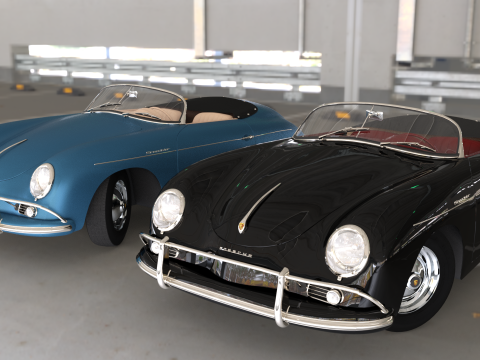 Porsche 356A Speedster 1957 3D Model