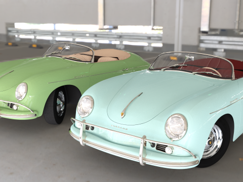 Porsche 356A Speedster 1957 3D Model