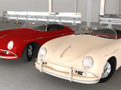 Porsche 356A Speedster 1957 3D Model