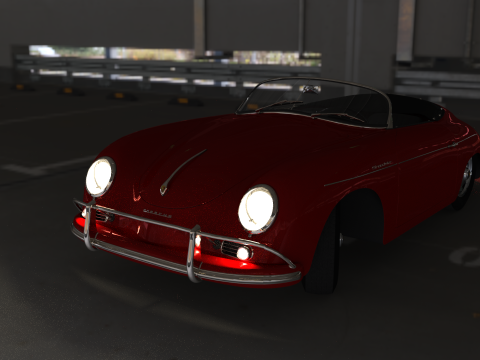Porsche 356A Speedster 1957 3D Model