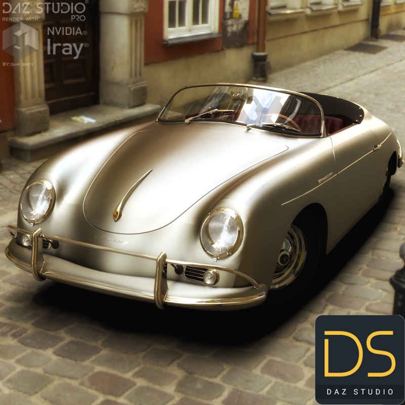 Porsche 356A Speedster 1957 3D Model .c4d .max .obj .3ds .fbx .stl .blend 