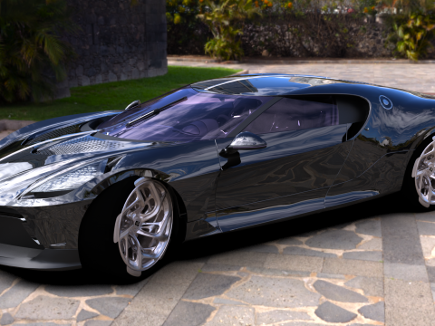Bugatti La Voiture Noire 2020 3D-Modell