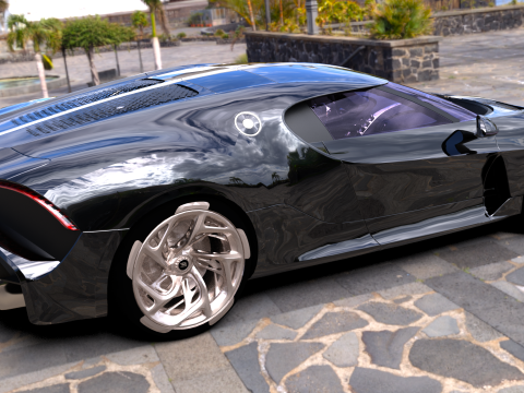 Bugatti La Voiture Noire 2020 3D-Modell