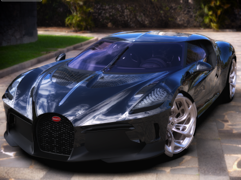 Bugatti La Voiture Noire 2020 3D-Modell