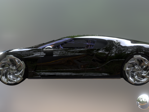 Bugatti La Voiture Noire 2020 3D-Modell