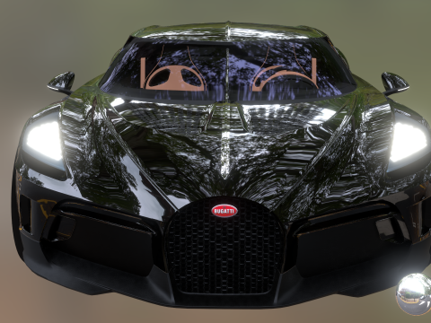 Bugatti La Voiture Noire 2020 3D-Modell