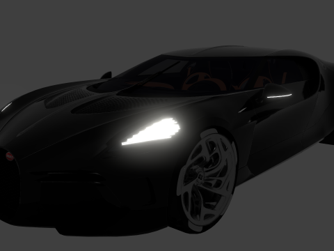 Bugatti La Voiture Noire 2020 3D-Modell