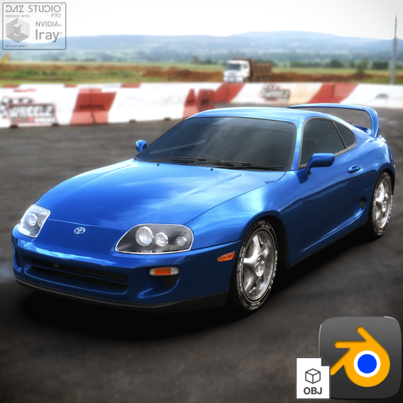 The Toyota Supra 3D Model .c4d .max .obj .3ds .fbx .stl .blend 