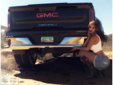 GMC Sierra HD 3500 Denali 2021 3D Модель