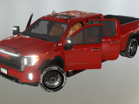 GMC Sierra HD 3500 Denali 2021 3D Модель