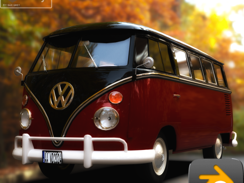 Volkswagen T1 1967 3D Model