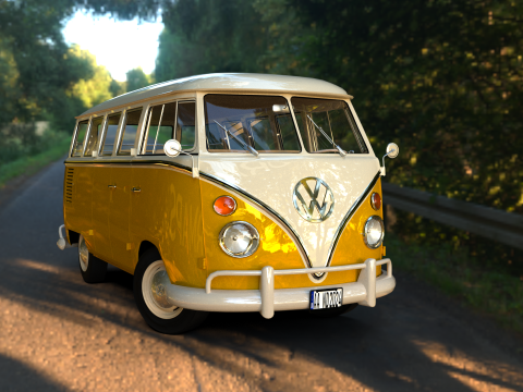 Volkswagen T1 1967 3D 模型