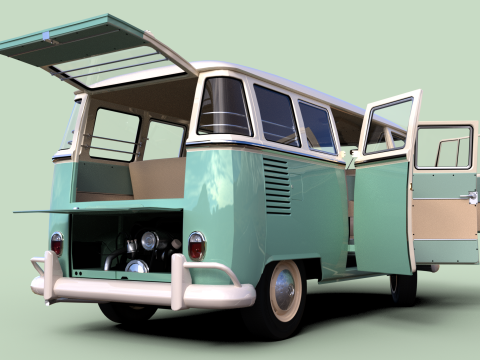 Volkswagen T1 1967 3D 模型