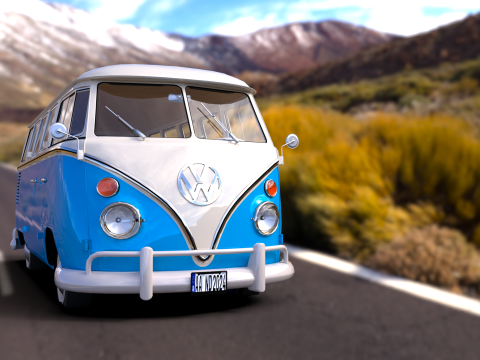 Volkswagen T1 1967 3D 模型