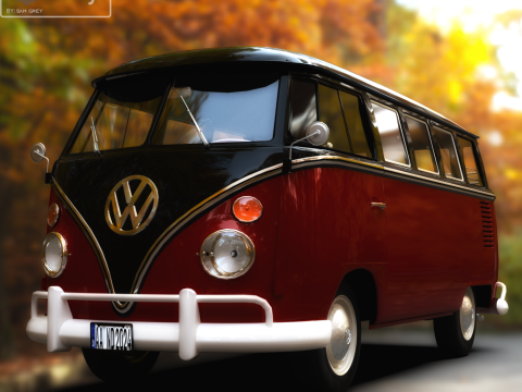 Volkswagen T1 1967 3D 模型