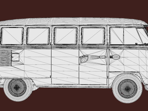 Volkswagen T1 1967 3D 模型