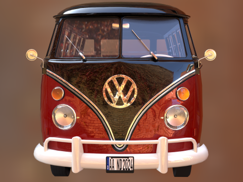 Volkswagen T1 1967 3D 模型