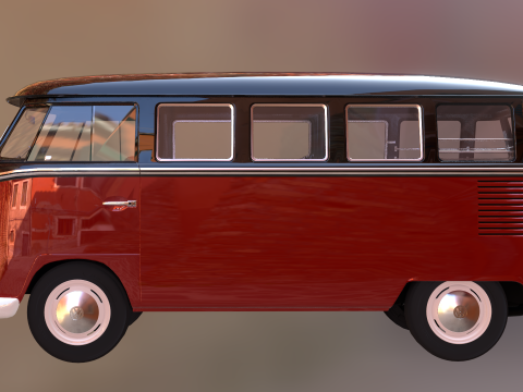 Volkswagen T1 1967 3D 模型